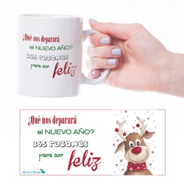 Taza Navidad Reno