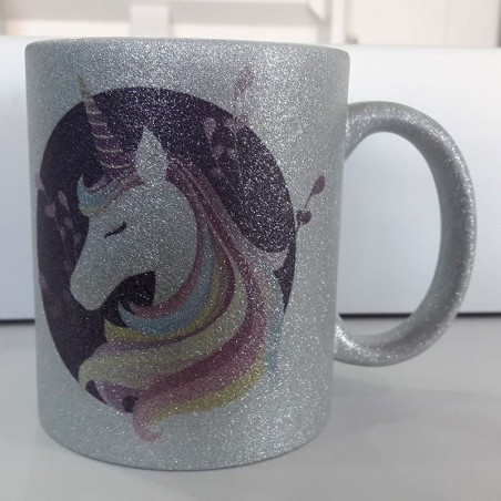 Personaliza Taza Brillo Purpurina